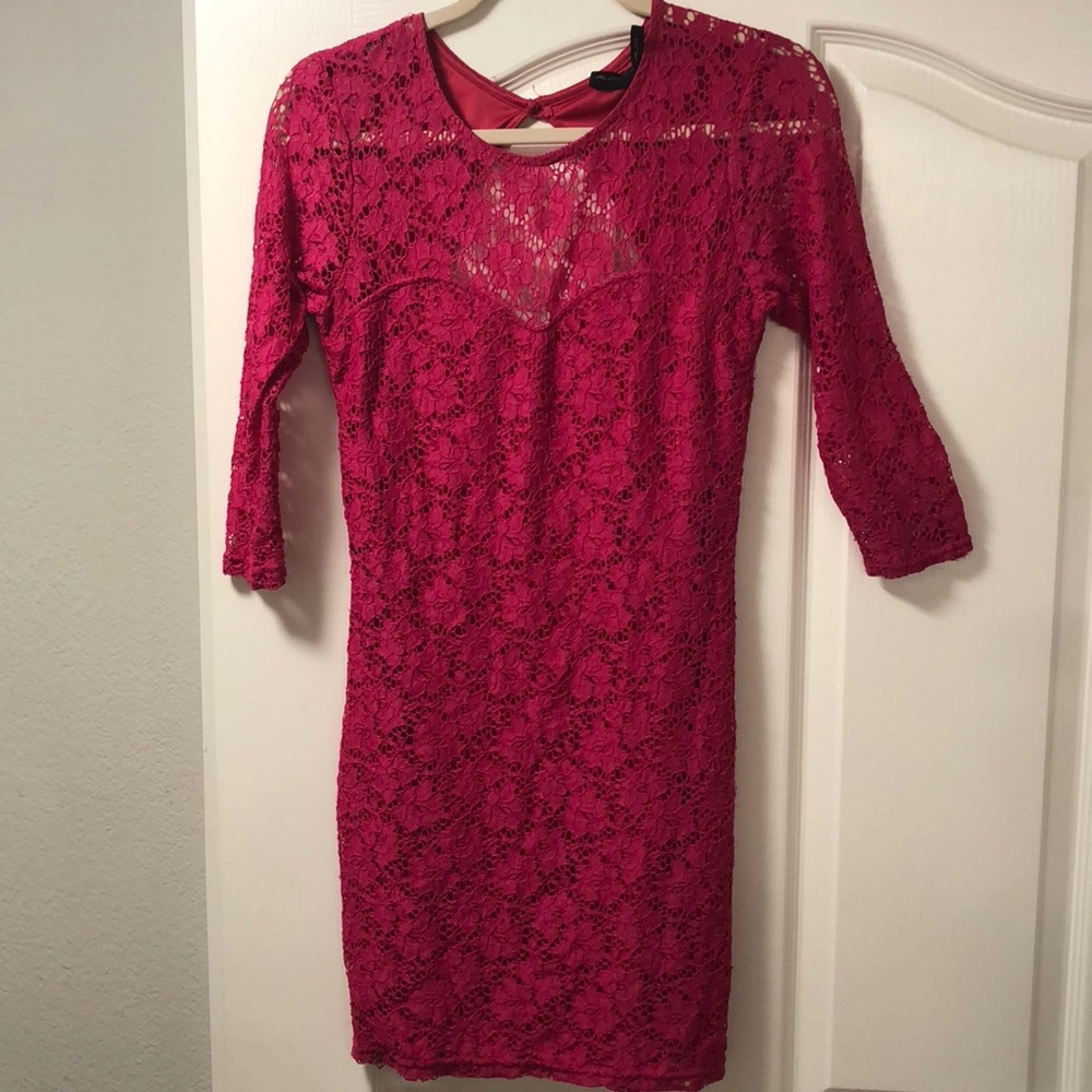 Lace open back dress